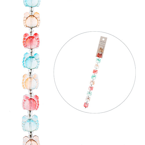 Crystal Lane DIY Flower 7in Bead Strand Crab Shapes Mix, 12x14mm, 11pcs