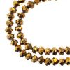 Crystal Lane Rondelle 2 Strand 7in (apx110pcs) 4x6mm Opaque Gold Iris