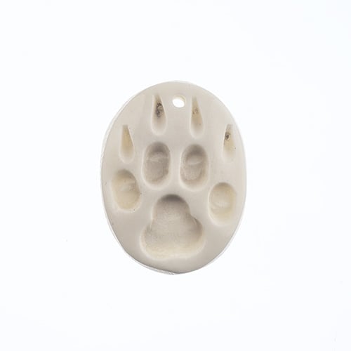 1.25inch Wolf Paw Pendant, Worked Bone