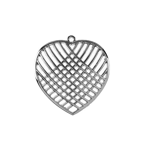 Pendentif en forme de cœur croisé couleur or, 4 pièces/paquet