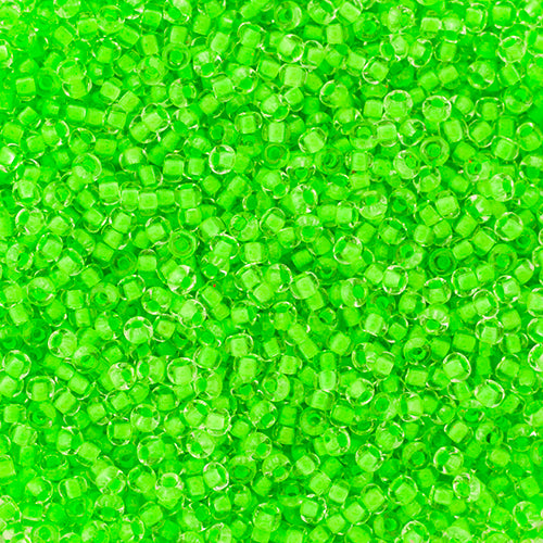 10/0 Preciosa Seed Beads Crystal C/L Neon Green