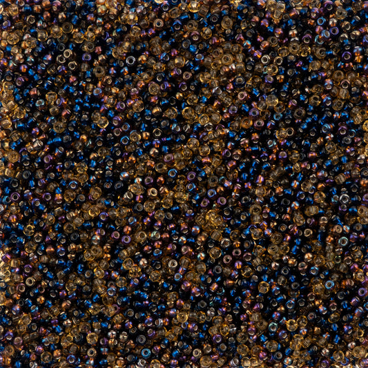 10/0 Preciosa Seed Beads Midnight Gold Mix