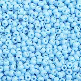 10/0 Preciosa Seed Beads Opaque Light Blue