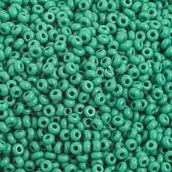 10/0 Preciosa Seed Beads Opaque Medium Dark Green