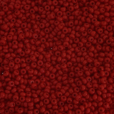 10/0 Preciosa Seed Beads Opaque Medium Dark Red