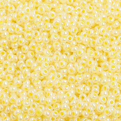 10/0 Preciosa Seed Beads Pearl Dyed Yellow