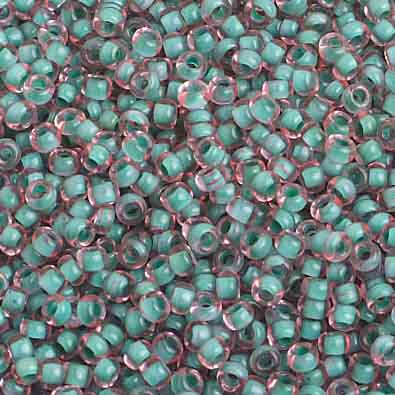 10/0 Preciosa Seed Beads C/L Pink/Green Terra Color