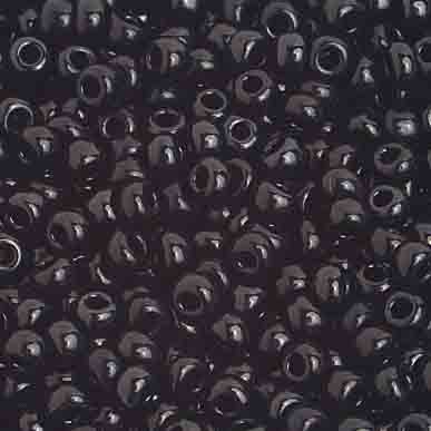 8/0 Preciosa Seed Beads Opaque Black