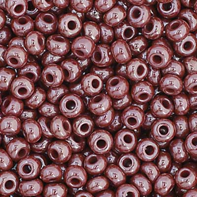 11/0 Preciosa Seed Beads Opaque Brown Luster