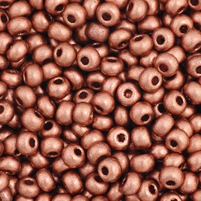 11/0 Preciosa Seed Beads Metallic Light Copper