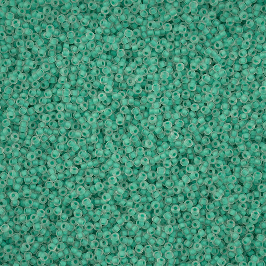 11/0 Preciosa Seed Bead C/L Mint Terra Matt