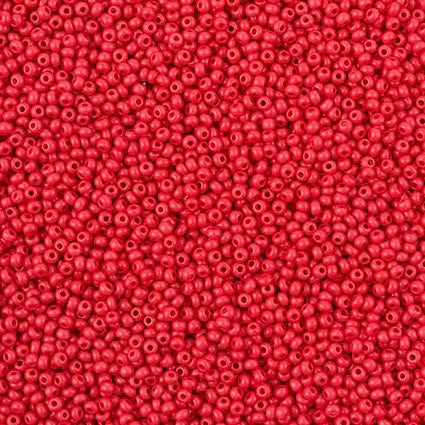 11/0 Preciosa Seed Beads Terra Intensive Red Matte