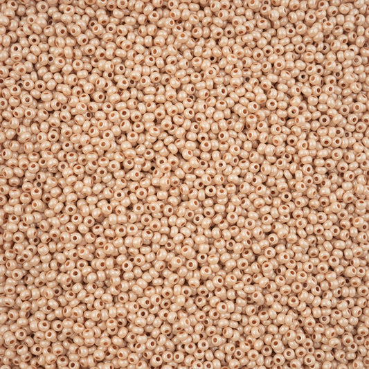 11/0 Preciosa Seed Bead Pearl Beige Chalk Luster Terra