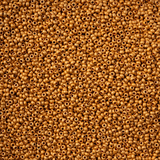 11/0 Preciosa Seed Bead Orange Terra Metallic Matt
