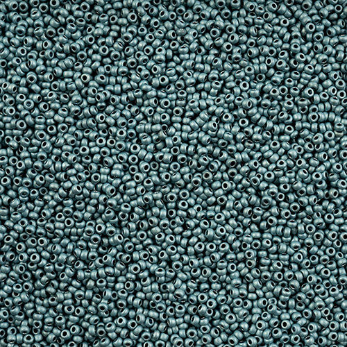 11/0 Preciosa Seed Beads Blue Terra Metallic Matt