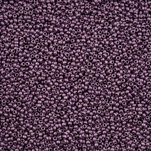 11/0 Preciosa Seed Beads Purple Terra Metallic Matte