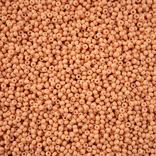 Perles de rocaille Preciosa 11/0 Solgel teintées à la craie marron clair, flacon de 23 g