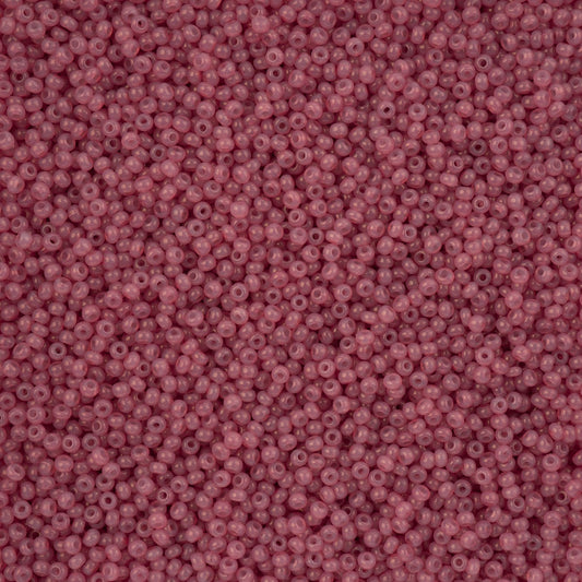 11/0 Preciosa Seed Beads Alabaster Dark Pink Solgel