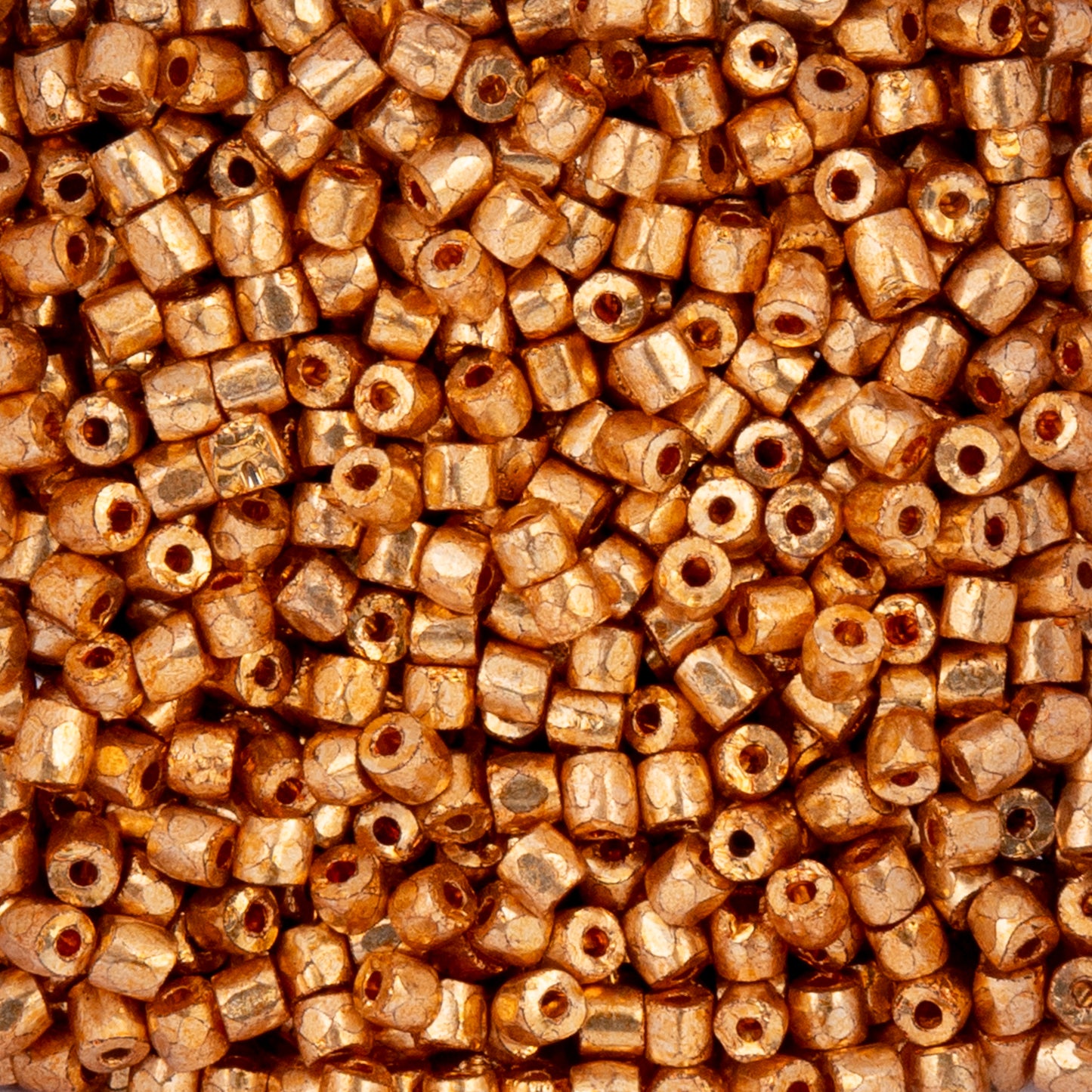 9/0 3Cut Czech Seed Beads, 13g vial, Opaque Gold Metallic