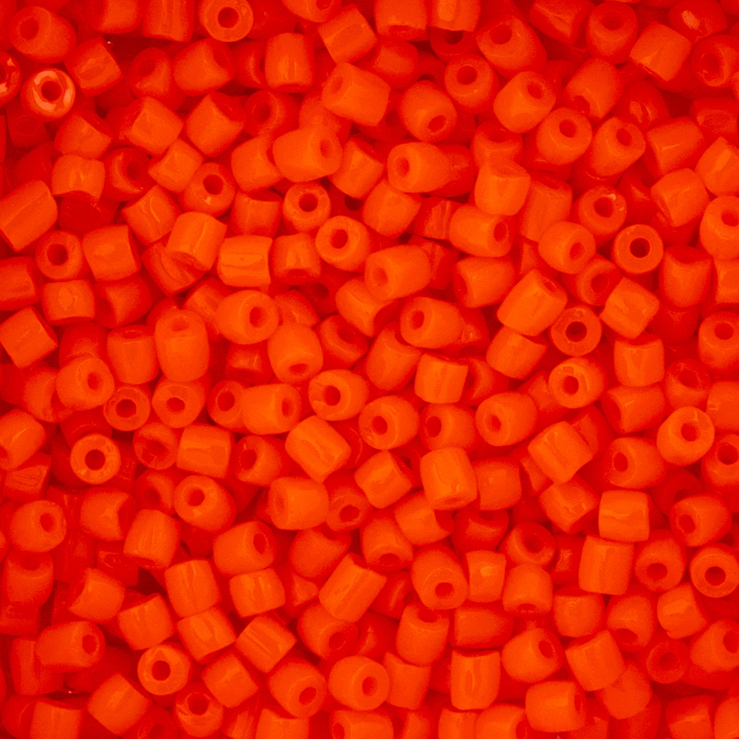 9/0 3Cut Czech Seed Beads, 13g vial, Opaque Orange