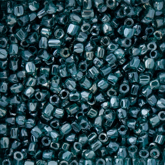 9/0 3Cut Czech Seed Beads, 13g vial, Transparent Blue Zircon Luster