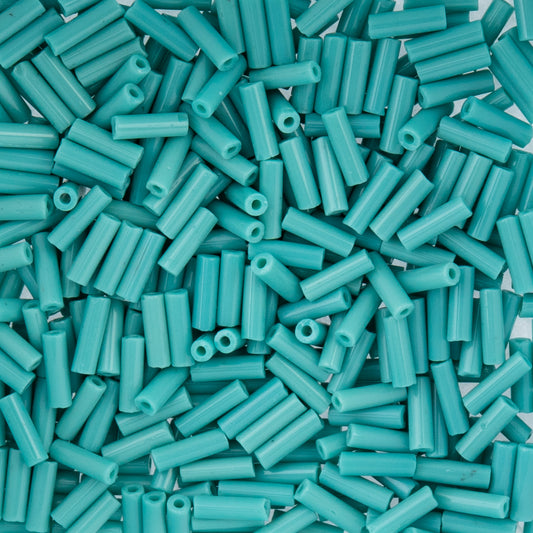 Czech Bugle Beads apx.. 19g Vial #3, Opaque Turquoise