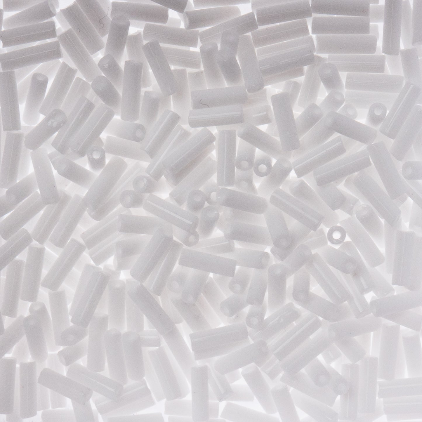 Czech Bugle Beads apx.. 19g Vial #3, Opaque White