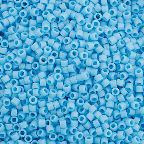 Frasco Delica 11/0 RD n.º 0879 azul turquesa AB mate de 5,2 g