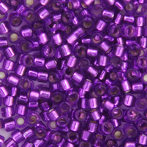 Frasco Delica 11/0 RD n.° 1345 teñido con revestimiento plateado magenta de 5,2 g