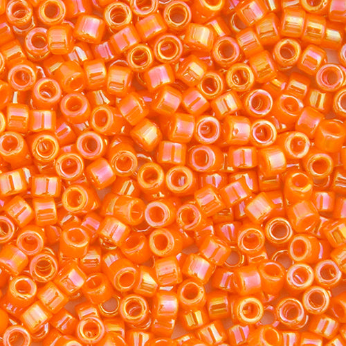 Frasco opaco Delica 11/0 RD n.° 1573 de color naranja y mandarina AB de 5,2 g