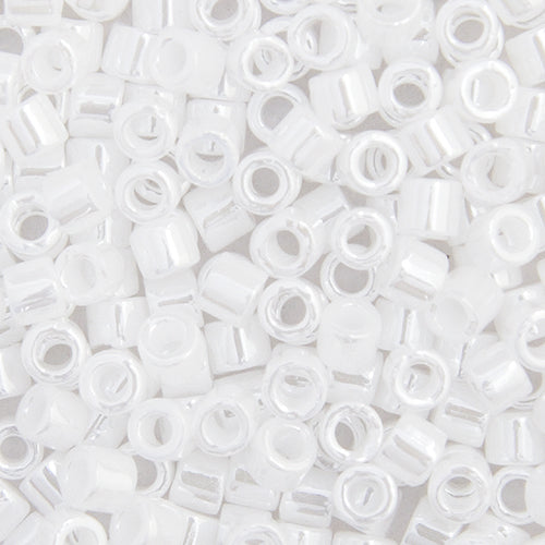 Delica 10/0 RD #0201 White Pearl Opaque Luster 5.2g Vial