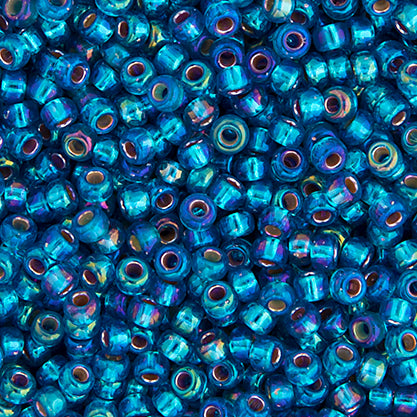 11/0 Miyuki Seed Beads Capri Blue Silver Lined AB