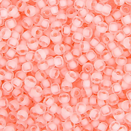 11/0 Miyuki Seed Beads Crystal Baby Pink Lined Semi-frosted