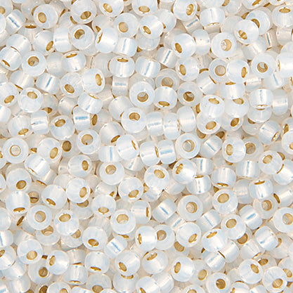 Miyuki Seed Bead 15/0 White Opal Silver Lined