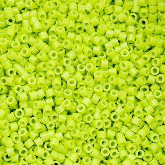 11/0 Cylin Bead, 25g Bag, Opaque Chartreuse