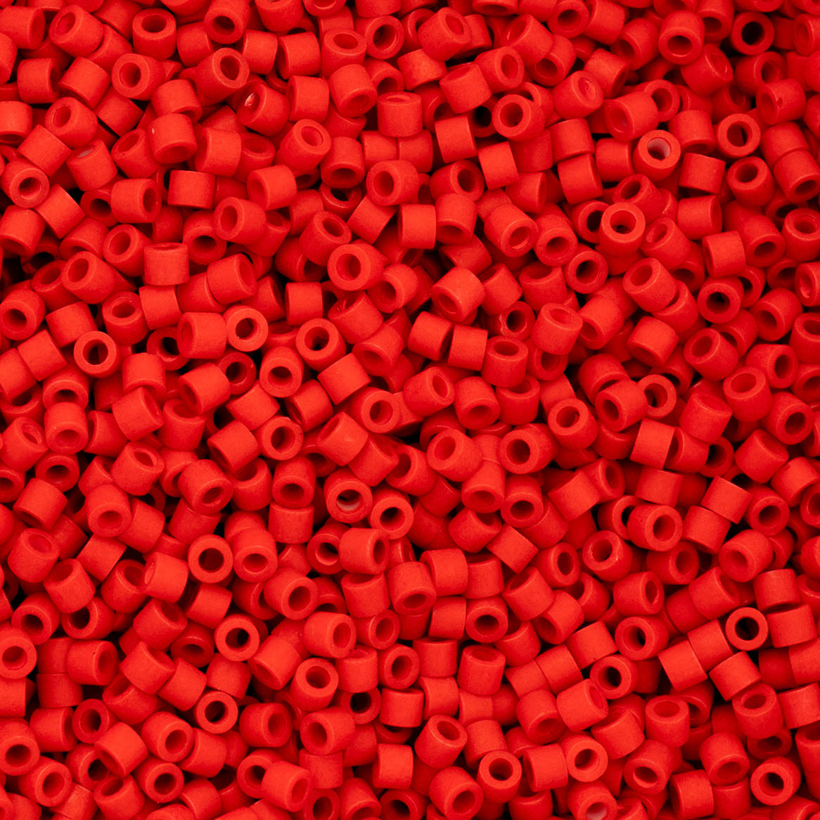 11/0 Cylin Bead, 25g Bag, Red Vermillion Matte