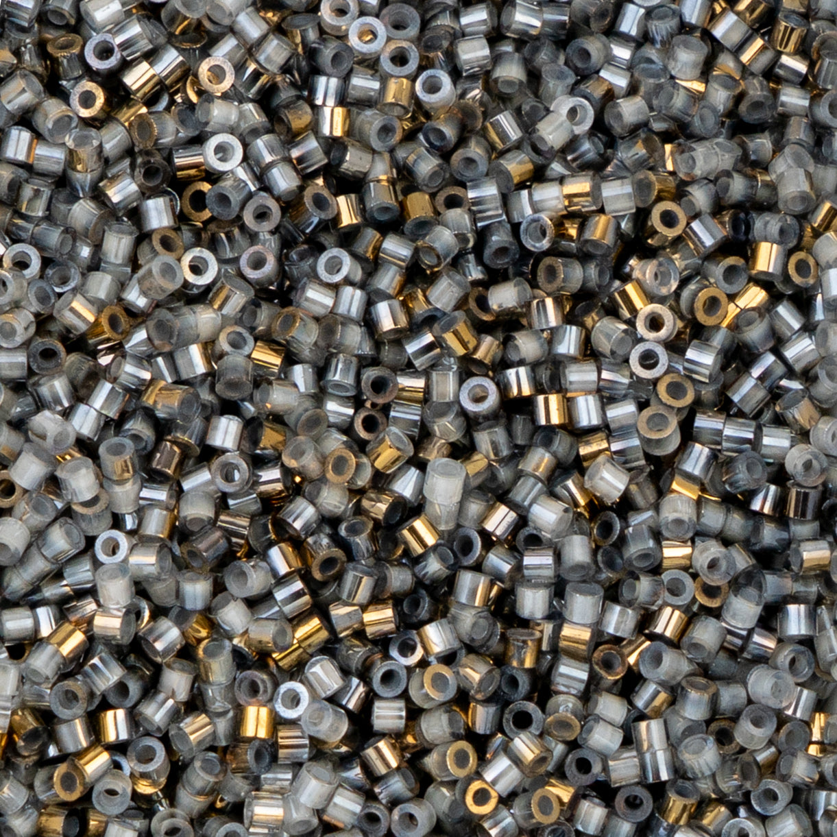 11/0 Cylin Bead, 25g Bag, Gilded Halo Antique Silver