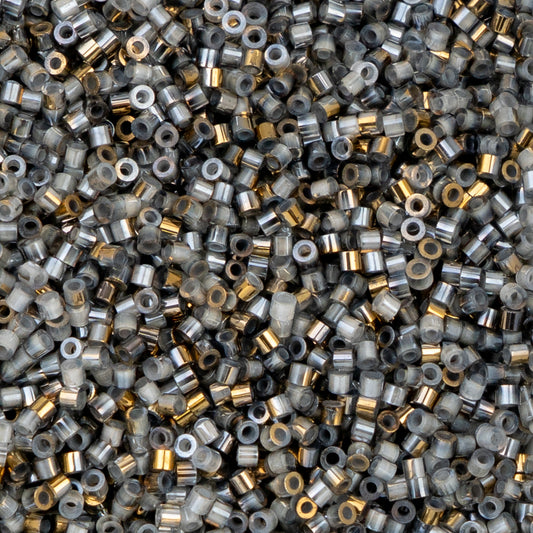 11/0 Cylin Bead, 25g Bag, Gilded Halo Antique Silver
