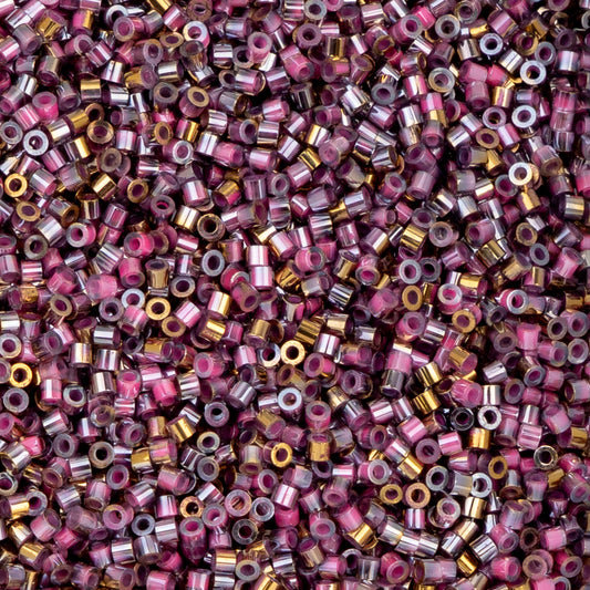 11/0 Cylin Bead, 25g Bag, Gilded Halo Opaque Pink Carnation