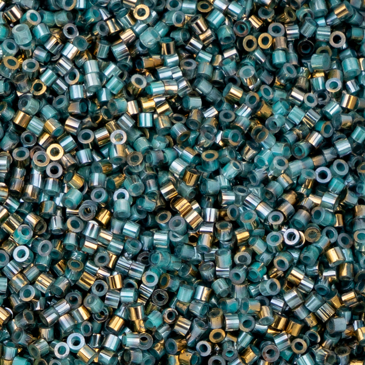 11/0 Cylin Bead, 25g Bag, Gilded Halo Frosted Blue