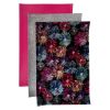 PrettyBack Faux Leather Sheet 5x8in Floral/Fuchsia/Silver 3pcs