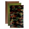 PrettyBack Faux Leather Sheet 5x8in Animal Print/Dark Green/Brown 3pcs