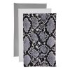 PrettyBack Faux Leather Sheet 5x8in Animal Print/Grey/White 3pcs