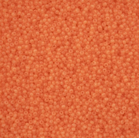 11/0 Preciosa Seed Beads Alabaster Orange Solgel