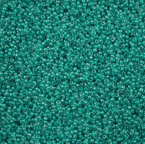 11/0 Preciosa Seed Beads CL Crystal Green Luster