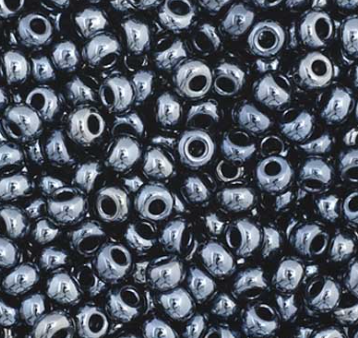 Perles de rocaille Preciosa 11/0 Gunmetal métallisé