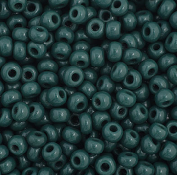 Perles de rocaille Preciosa 11/0 opaques vert foncé