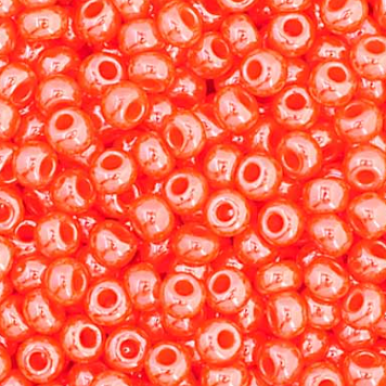 11/0 Preciosa Seed Beads Opaque Dark Orange Luster