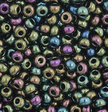 11/0 Preciosa Seed Beads Opaque Green AB