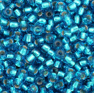 11/0 Preciosa Seed Beads Silver Lined Dark Aqua